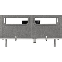 BakkerElkhuizen Tischtrennwand BE Safety Screens U-Shape 160 x 60 x 80 cm (B x H x T) 1cm Schallabsorberklasse: B schwer entflammbar 1,7kg PET, 100 % recycelt grau
