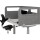 BakkerElkhuizen Tischtrennwand BE Safety Screens U-Shape 160 x 60 x 80 cm (B x H x T) 1cm Schallabsorberklasse: B schwer entflammbar 1,7kg PET, 100 % recycelt grau