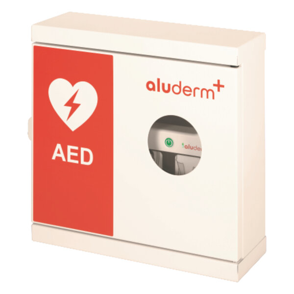 aluderm® Wandschrank aluderm Defibrillator AED A1, A2 S 36 x 35 x 12 cm (B x H x T) Stahlblech, pulverbeschichtet weiß