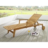 memo Gartenliege Milano 69,5 x 93 x 193 cm (B x H x T) 18kg Robinie, lasiert natur