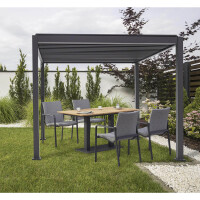 barths Terrassenüberdachung Cadiz 360 x 250 x 720 cm (B x H x T) Aluminium anthrazit