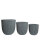 KAEMINGK Blumentopf Lennox 31 x 31,5 cm, 37 x 37,5 cm, 44 x 44,5 cm (Ø x H) 20, 40, 70l Kunststoff, 100 % recycelt grau