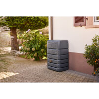 4rain Regentonne SLIM STONE DECOR 80 x 123 x 60 cm (B x H...