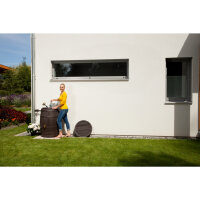 4rain Regentonne VINO 65 x 93 x 65 cm (B x H x T) 250l Polyethylen, 100 % recycelt dunkelbraun