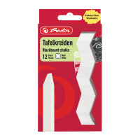 Herlitz Tafelkreide ohne Papierhülle weiß 12...