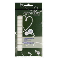 Westcott Tafelkreide ohne Papierhülle weiß 12...