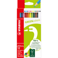 STABILO® Buntstift GREENcolors farbig sortiert 12...