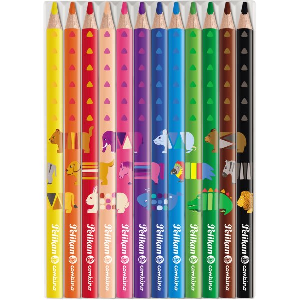 Pelikan Buntstift Combino® farbig sortiert 12 St./Pack.