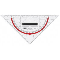 M+R Geometriedreieck 16cm mit farbig hinterlegten...