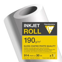 Clairefontaine Inkjetplotterpapier GLOSSY COATED 914 mm x...