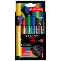 STABILO® Fasermaler Pen 68 MAX ARTY 1-5mm farbig...