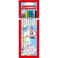 STABILO® Pinselstift Pen 68 brush farbig sortiert 8...