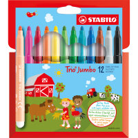 STABILO® Fasermaler Trio® Jumbo 3mm farbig...