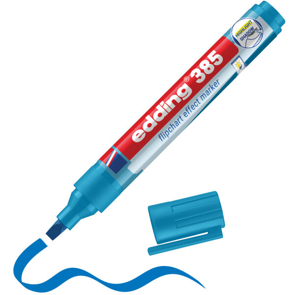 edding Flipchartmarker 385 effect 1-5mm hellblau