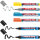 edding Schreibgeräteset Highlighting & Shading Set 4 x Flipchartmarker 385 effect orange, gelb, hellblau, silbergrau, schwarz 1-5 mm, je 1 x Flipchartmarker 380 schwarz 1,5-3 mm, Flipchartmarker 383 schwarz 1-5 mm farbig sortiert 6 St./Pack.