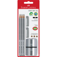 Faber-Castell Bleistiftset GRIP 2001 3 x Bleistifte, 1 x...