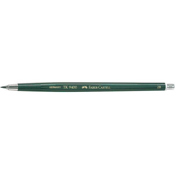 Faber-Castell Fallminenstift TK® 9400 2mm 2B ohne Radierer dunkelgrün