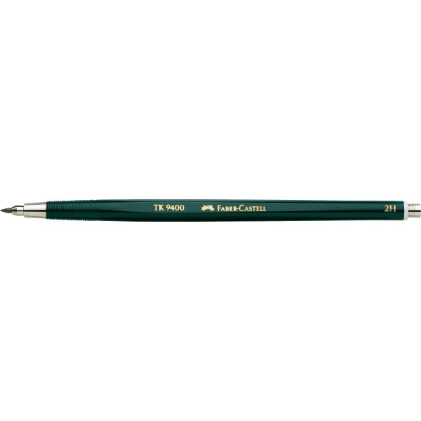 Faber-Castell Fallminenstift TK® 9400 2mm 2H ohne Radierer dunkelgrün