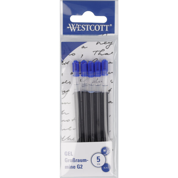 Westcott Gelmine 0,4mm blau 5 St./Pack.