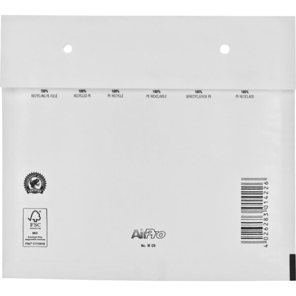 AIRPRO Luftpolstertasche CD Kraftpapier weiß 100 St./Pack.