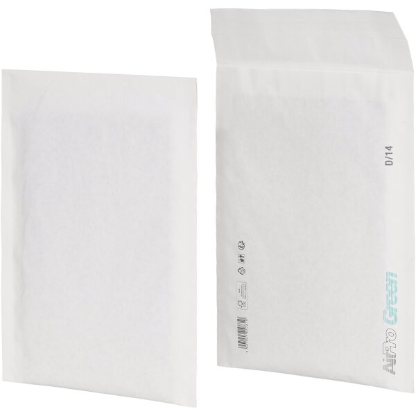 AirPro Green Papierpolstertasche 14D mit Haftklebung Papier weiß 100 St./Pack.