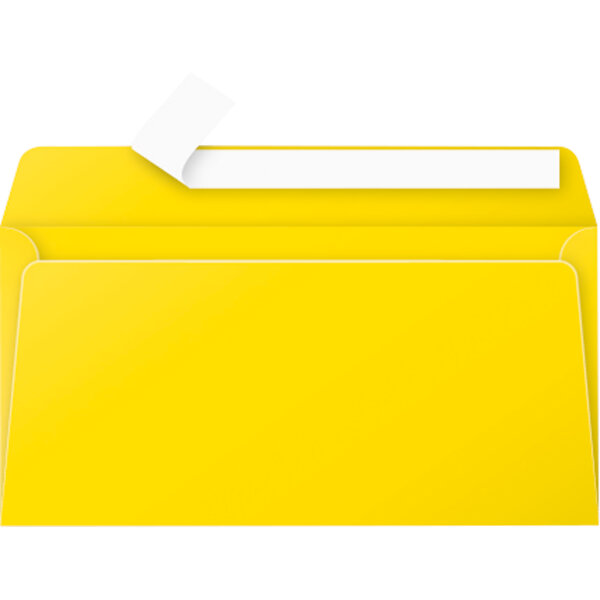 Clairefontaine Briefumschläge Pollen® DIN lang 220 x 110 mm (B x H) mit Haftklebung ohne Fenster 120g/m² sonne 20 St./Pack.