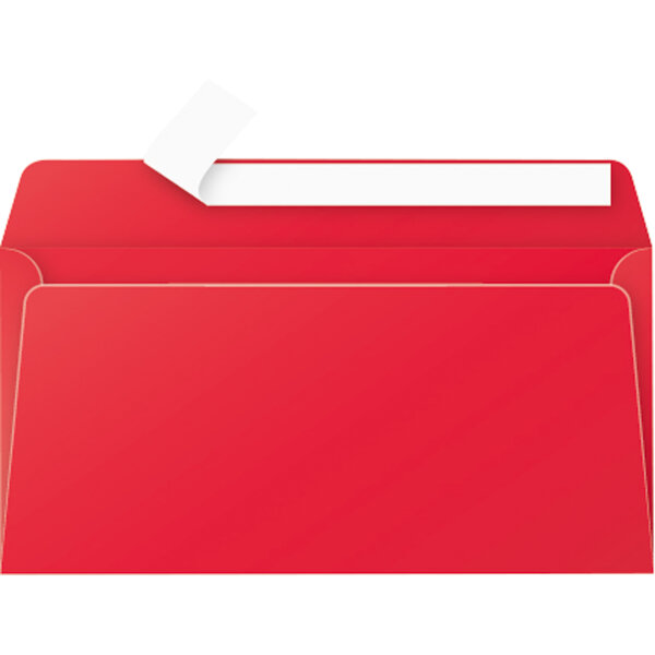 Clairefontaine Briefumschläge Pollen® DIN lang 220 x 110 mm (B x H) mit Haftklebung ohne Fenster 120g/m² kirschrot 20 St./Pack.
