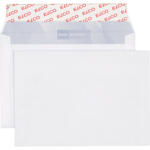 ELCO Briefumschläge Office DIN C6 162 x 114 mm (B x H) mit Haftklebung ohne Fenster 80g/m² hochweiß 25 St./Pack.