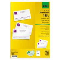 SIGEL Visitenkarte DIN A4 185g/m² hochweiß 15...