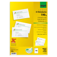 SIGEL Visitenkarte DIN A4 190g/m² hochweiß 10...