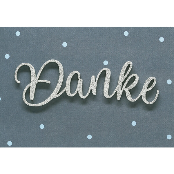 Perleberg Faltkarte Dankeschönkarte 300g/m² mehrfarbig Dankeschön Danke
