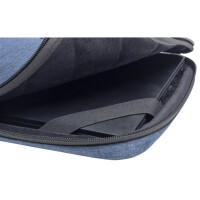 Exacompta Notebookhülle Sleeve 41 x 31 x 2,5 cm (B x H x T) Minifronttasche mit Reißverschluss Polyester, 100 % recycelt business blau