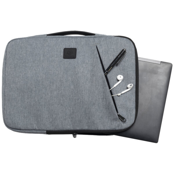Exacompta Notebookhülle Sleeve 41 x 31 x 2,5 cm (B x H x T) Minifronttasche mit Reißverschluss Polyester, 100 % recycelt business grau