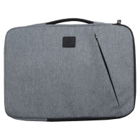 Exacompta Notebookhülle Sleeve 37 x 28 x 2,5 cm (B x H x T) Minifronttasche mit Reißverschluss Polyester, 100 % recycelt business grau