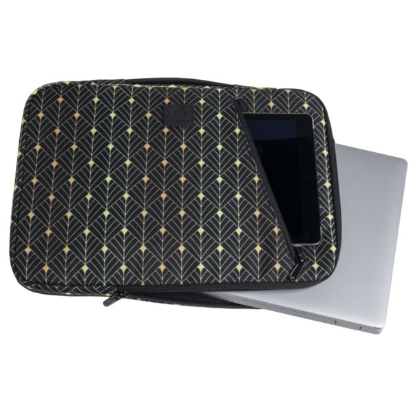 Exacompta Notebookhülle Sleeve 41 x 31 x 2,5 cm (B x H x T) Minifronttasche mit Reißverschluss Polyester, 100 % recycelt mehrfarbig