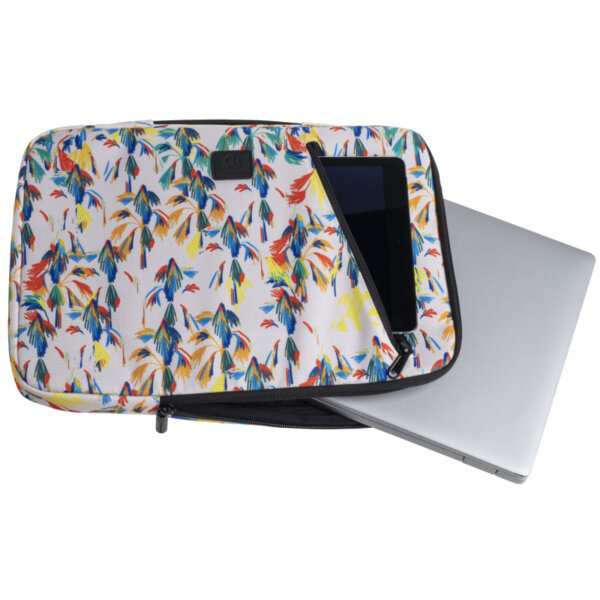Exacompta Notebookhülle Sleeve 37 x 28 x 2,5 cm (B x H x T) Minifronttasche mit Reißverschluss Polyester, 100 % recycelt mehrfarbig