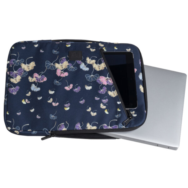 Exacompta Notebookhülle Sleeve 41 x 31 x 2,5 cm (B x H x T) Minifronttasche mit Reißverschluss Polyester, 100 % recycelt mehrfarbig