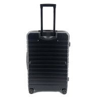 JSA Trolley L Innenmaße: 68 x 48 x 27 cm (B x H x T) Außenmaße: 75,5 x 50,5 x 29 cm (B x H x T) mit Rollen Arretierbares Teleskoptrolleysystem, Dehnfalte, vier 360 Grad Leichtlaufrollen, Beidseitige Packmöglichkeit durch Packtrennwand und Packgurt schwarz