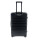 JSA Trolley L Innenmaße: 68 x 48 x 27 cm (B x H x T) Außenmaße: 75,5 x 50,5 x 29 cm (B x H x T) mit Rollen Arretierbares Teleskoptrolleysystem, Dehnfalte, vier 360 Grad Leichtlaufrollen, Beidseitige Packmöglichkeit durch Packtrennwand und Packgurt schwarz