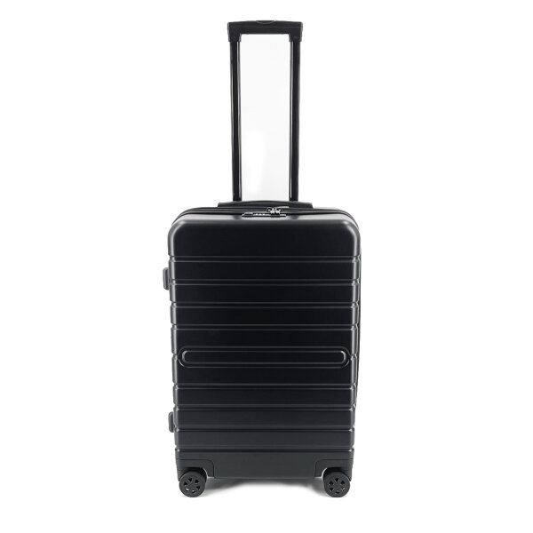 JSA Trolley M Innenmaße: 58 x 41 x 23 cm (B x H x T) Außenmaße: 65,5 x 44,5 x 25 cm (B x H x T) mit Rollen Arretierbares Teleskoptrolleysystem, Dehnfalte, vier 360 Grad Leichtlaufrollen, Beidseitige Packmöglichkeit durch Packtrennwand und Packgurt schwarz