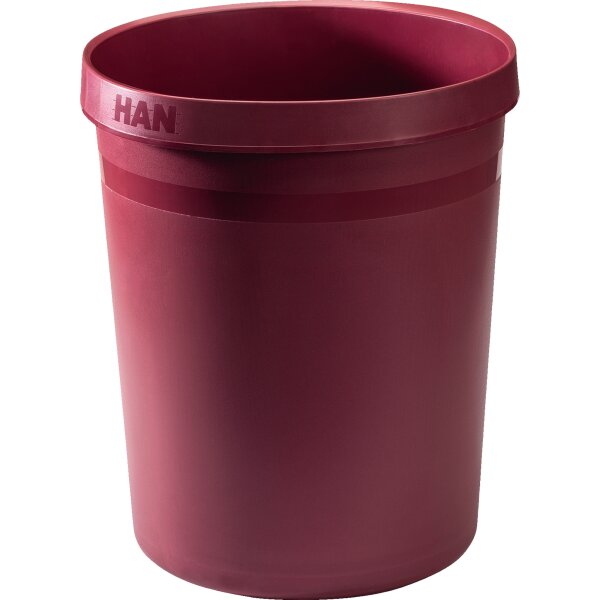 HAN Papierkorb GRIP KARMA 31,2 x 35 cm (Ø x H) Kunststoff, 80-100 % Rezyklat Farbe: rot 1 Sortierfach