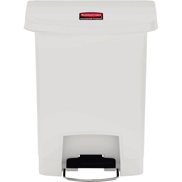 Rubbermaid Tretabfalleimer SLIM JIM® STEP-ON 28,91 x 53,64 x 44,75 cm (B x H x T) 30l Kunststoff weiß