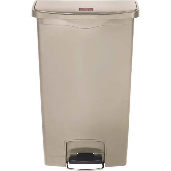 Rubbermaid Tretabfalleimer SLIM JIM® STEP-ON 33,19 x 74,72 x 49,78 cm (B x H x T) 50l Kunststoff beige