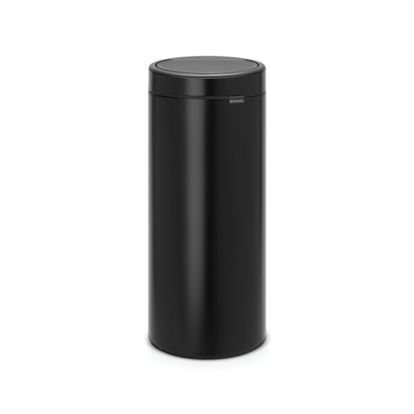 Brabantia Abfallbehälter Touch Bin New 30l Stahl matt schwarz 1 Sortierfach