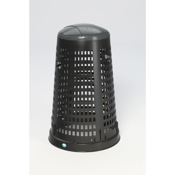 VAR Müllsackständer Korbständer Müllsäcke bis 120 l 52,5/38 x 88 cm (Ø x H) Polypropylen schwarz