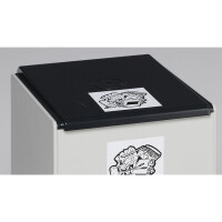 VAR Abfalltonnendeckel VAR Abfallsammelsystem 60 l 3810, 3811, 3812, 3813 Polystyrol anthrazit