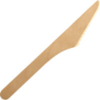 NATURE Star Messer Einweg 16cm Birkenholz natur 100...