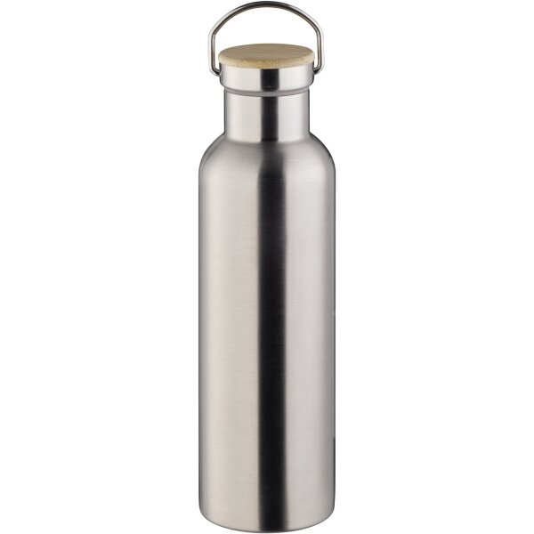 APS Trinkflasche 0,75l inkl. Ersatzdichtung Edelstahl 18/8/Holz edelstahl