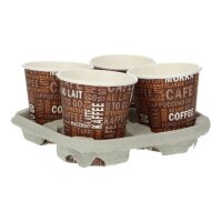 Becherhalter Einweg 4 Becher Karton natur 220 St./Pack.