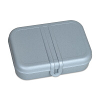 Koziol Lunchbox PASCAL READY 16,6 x 6,2 x 23,2 cm (B x H x T) 4-teiliges Lunchbox-Set inkl. Besteck TPE Kunststoff nature flower blue